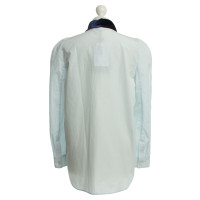 Louis Vuitton Light blue blouse with velvet collar