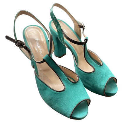 Phillip Hardy Sandals Suede in Turquoise