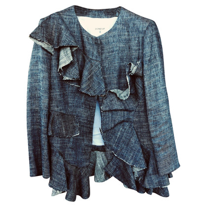 Dondup Jacket/Coat Linen in Blue