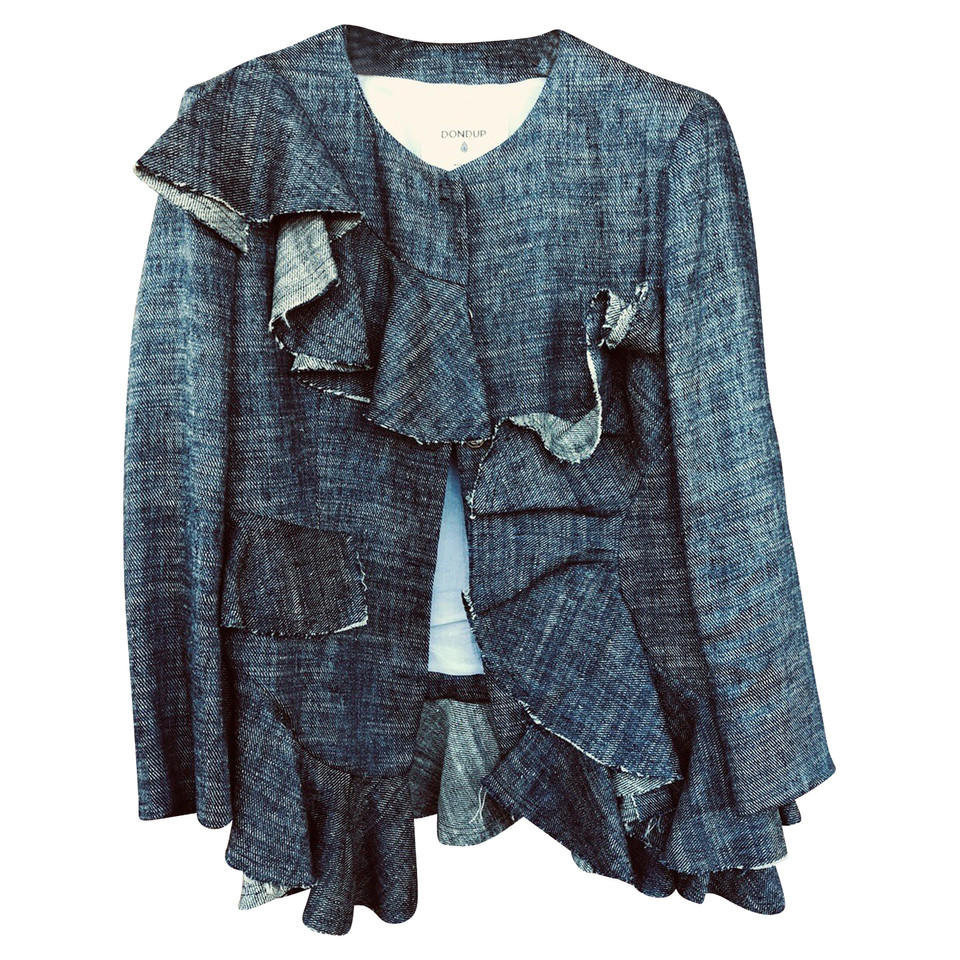 Dondup Giacca/Cappotto in Lino in Blu