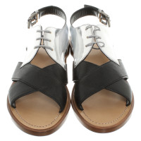 Miu Miu Sandals Leather in Silvery