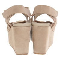Pedro Garcia Wedges Suede in Taupe
