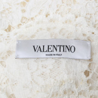 Valentino Garavani Top in pizzo bianco crema
