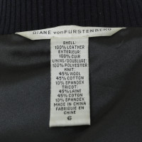 Diane Von Furstenberg Leather jacket in blue