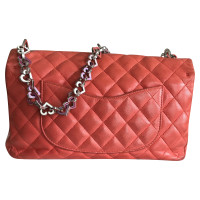 Chanel Classic Flap Bag Medium Leather in Orange