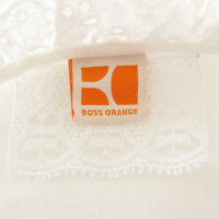 Boss Orange camicetta di lino in bianco