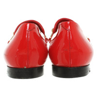 Burberry Slippers/Ballerinas Patent leather in Red
