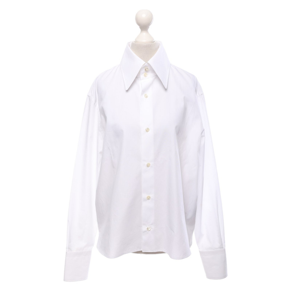 Saint Laurent Top Cotton in White