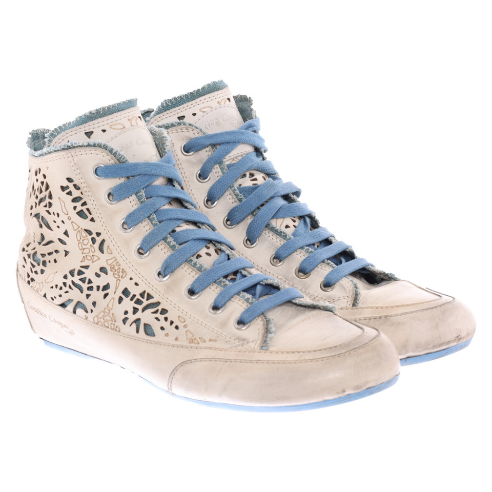 Candice Cooper Sneaker in Pelle in Crema