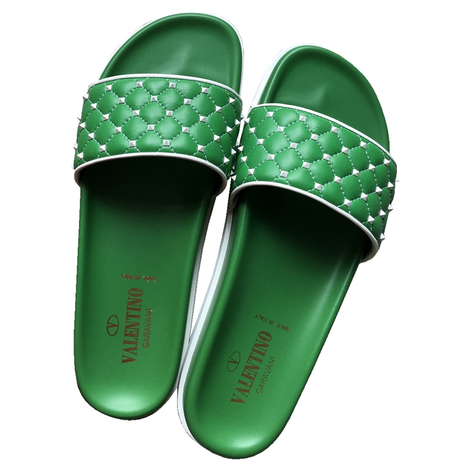 Valentino Garavani Slippers/Ballerinas Leather in Green