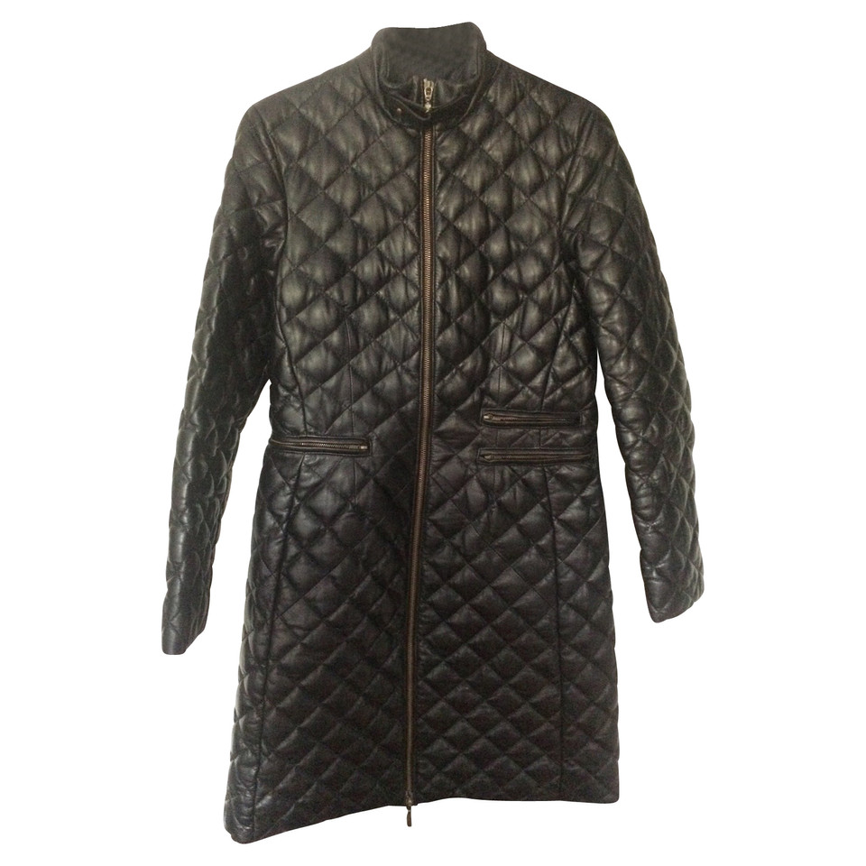 Moncler Jacket/Coat Leather in Black