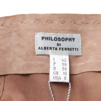 Philosophy Di Alberta Ferretti Giacca di pelle marrone