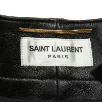 Saint Laurent Shorts Leather in Black