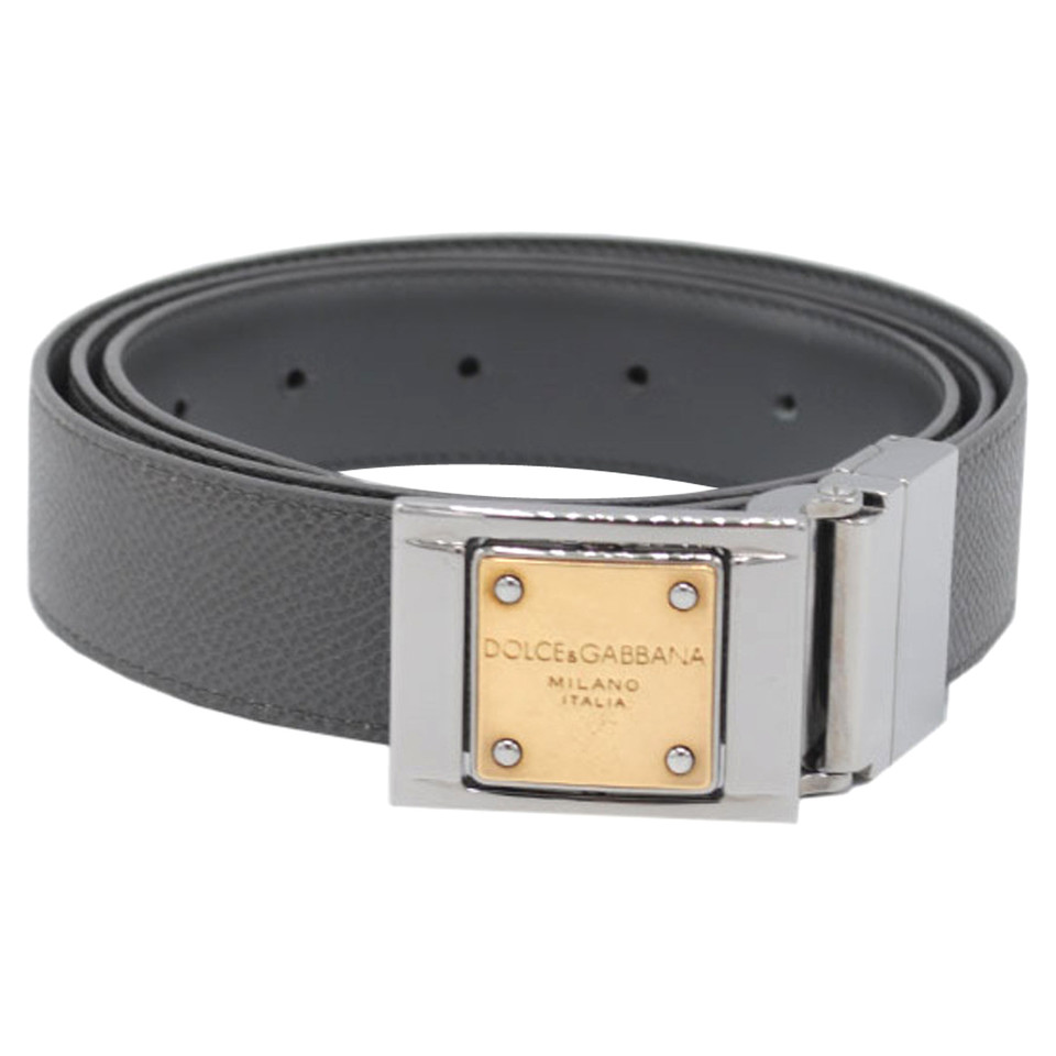 Dolce & Gabbana Ceinture en Cuir en Gris