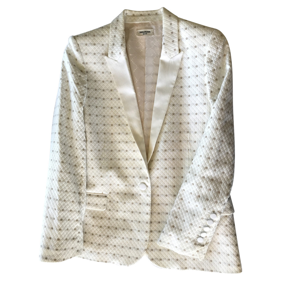 Zadig & Voltaire Giacca/Cappotto in Cotone in Bianco