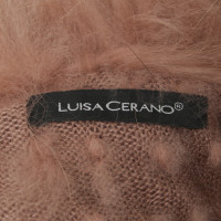 Luisa Cerano Giacca di pelliccia color rosa antico