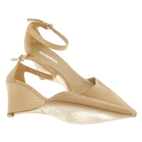 Jil Sander Wedges of snake leather