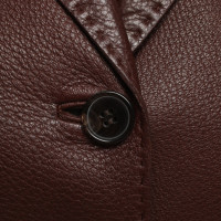 Hermès Blazer aus Leder in Braun