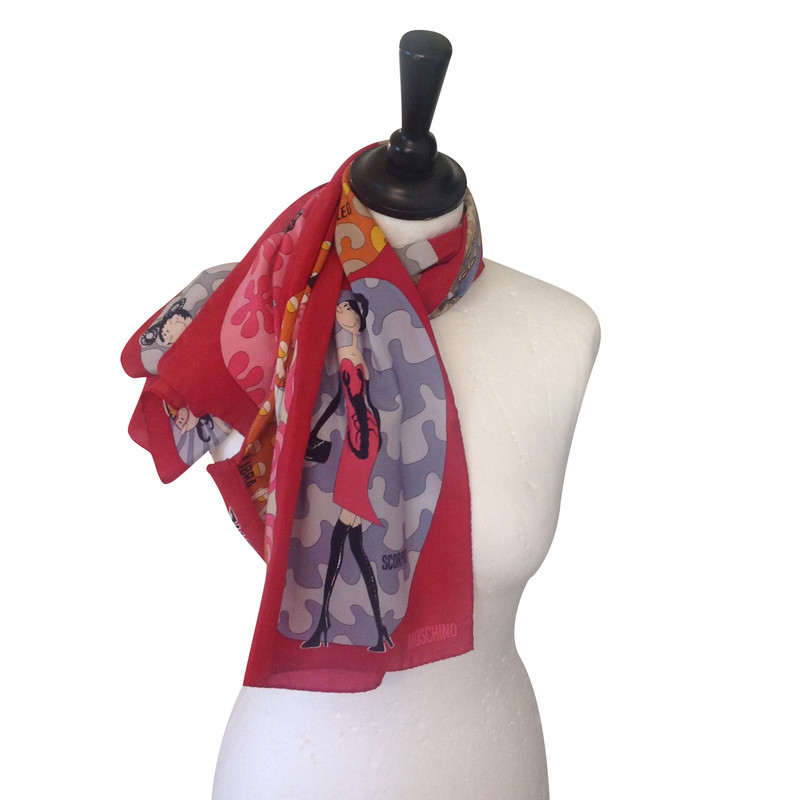 Moschino Zodiac motif scarf