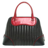 Christian Dior Handtasche in Schwarz/Rot