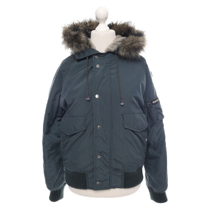 Woolrich Jacket/Coat in Petrol