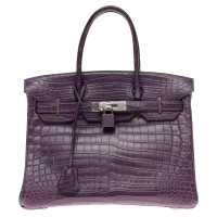 Hermès Birkin Bag 30 aus Leder in Violett