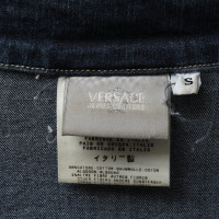 Versace Jacke/Mantel aus Baumwolle in Blau