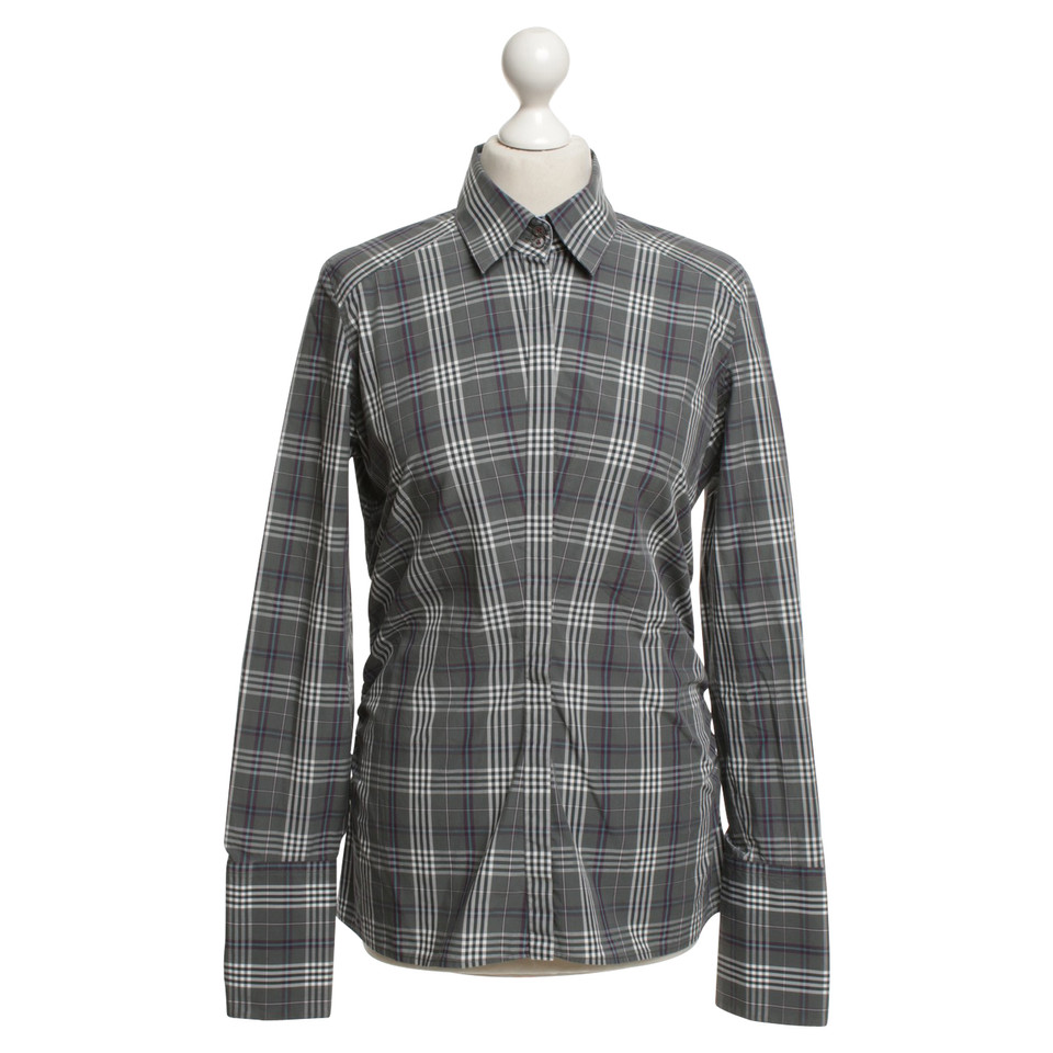 Van Laack Shirt blouse with check pattern