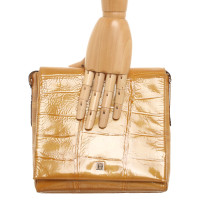 Aigner Sac à bandoulière en Cuir verni en Ocre