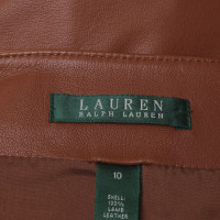 Ralph Lauren Lederen rok in bruin