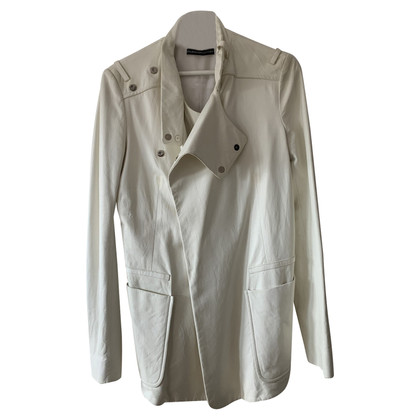 Balenciaga Jacke/Mantel aus Leder in Weiß