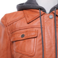 Oakwood Jacke/Mantel aus Leder in Orange