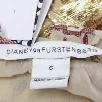 Diane Von Furstenberg superiore di seta con filamenti metallici