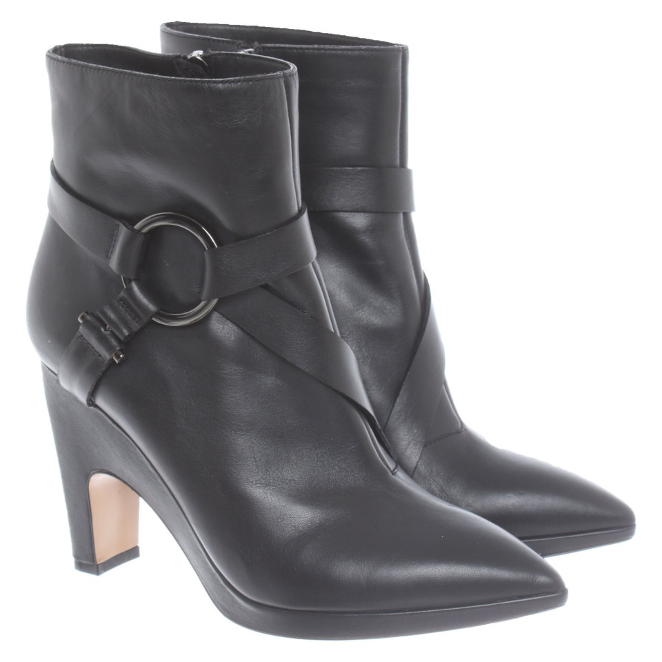Pollini Ankle boots Leather in Black