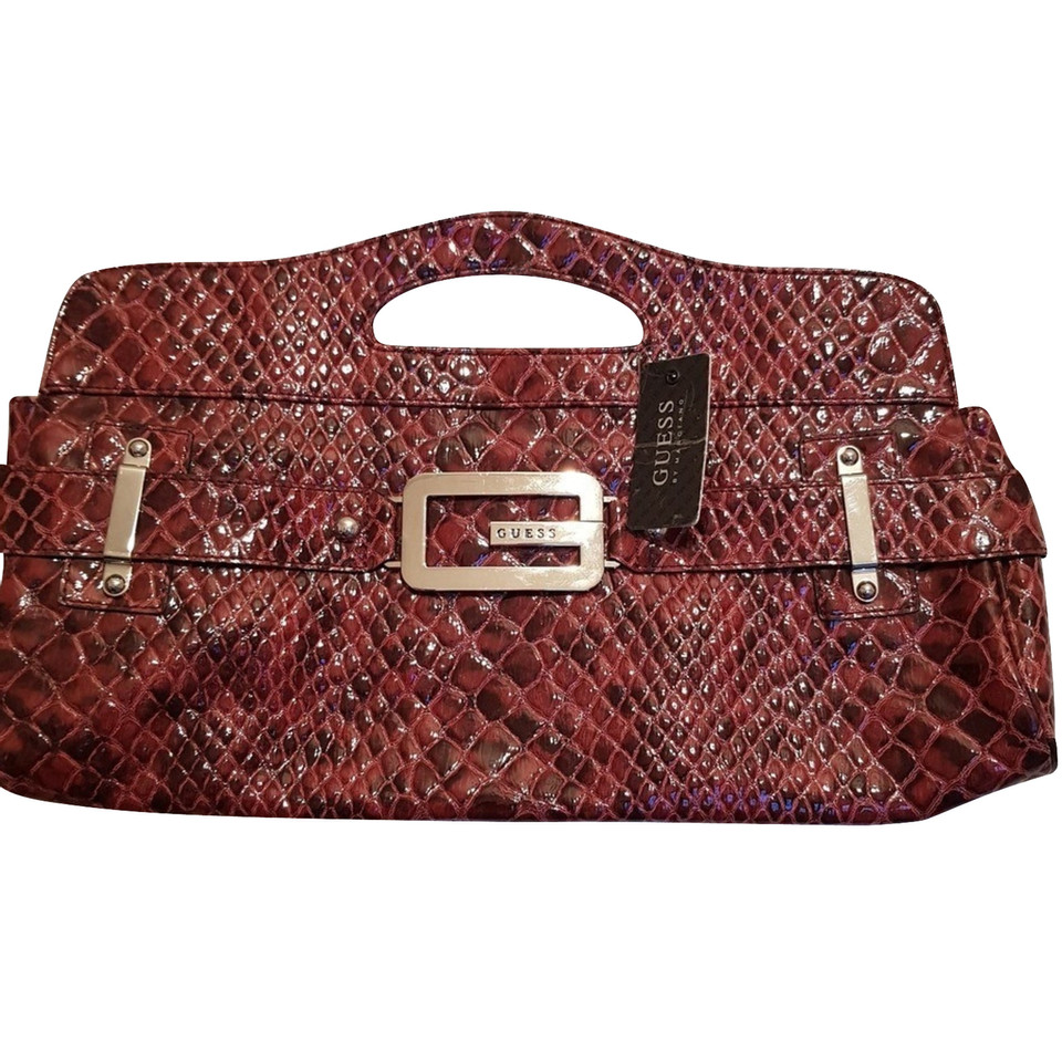 Guess Handbag Patent leather in Fuchsia