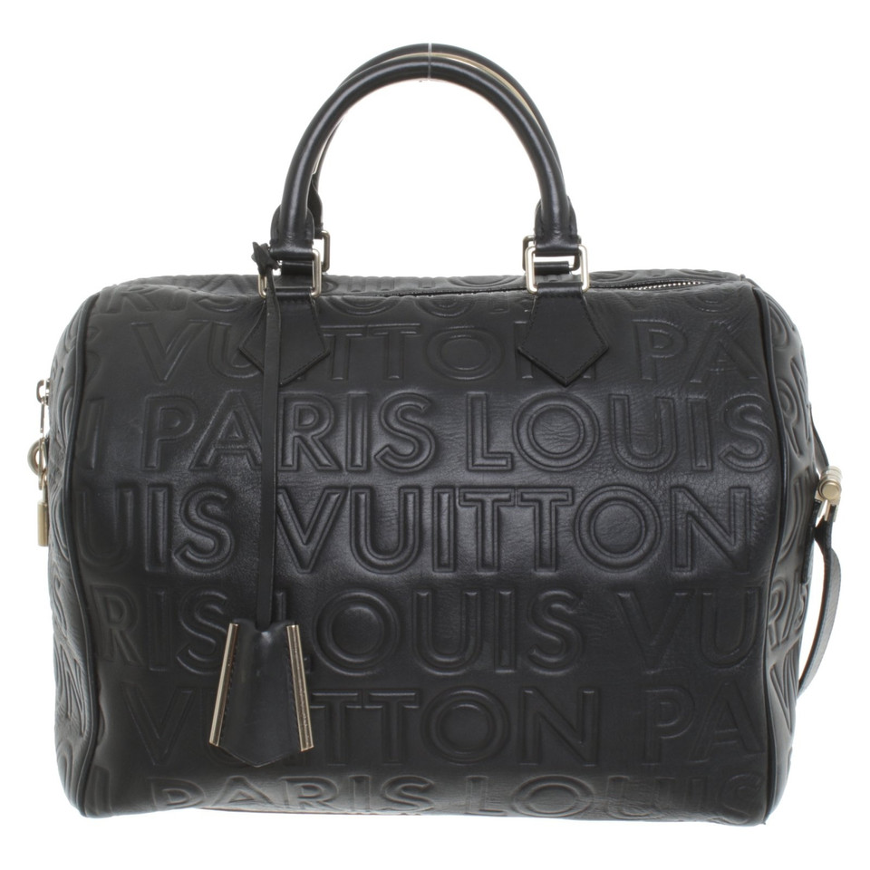 Louis Vuitton Speedy 30 Leer in Zwart