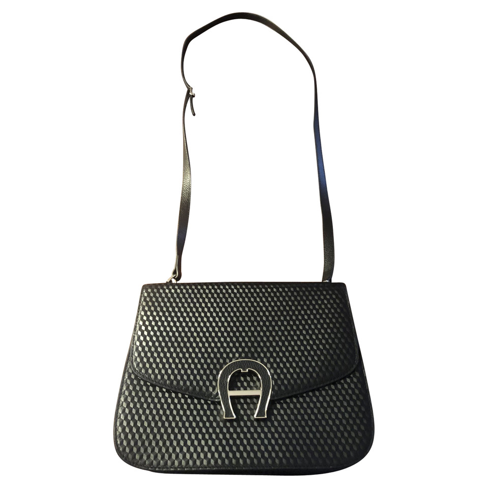 Aigner Sac à bandoulière en Cuir en Noir