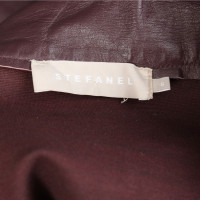 Stefanel Top Leather in Bordeaux