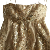 Blumarine Robe en dentelle d'or 42 FR