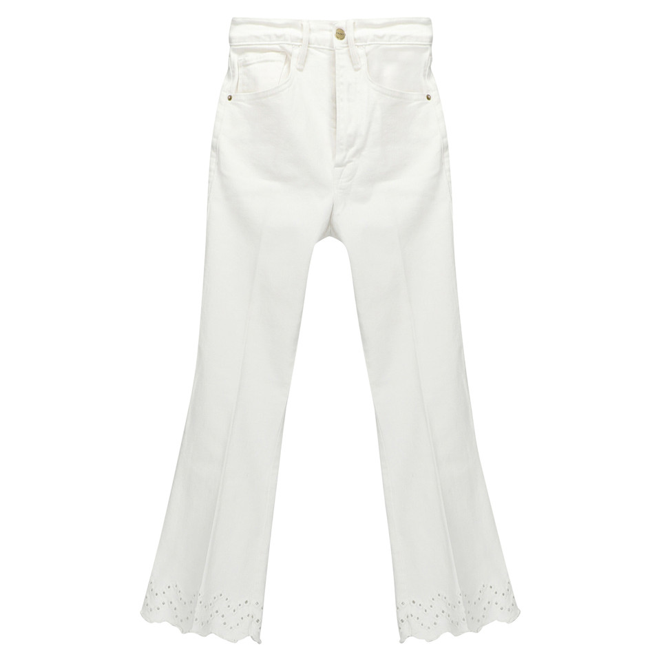 Frame Paire de Pantalon en Coton en Blanc