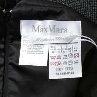 Max Mara Robe bustier en noir / blanc marbré