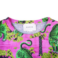 Gucci T-shirt con stampa Tiger verde