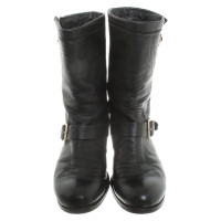 Jimmy Choo Biker Boots in Schwarz