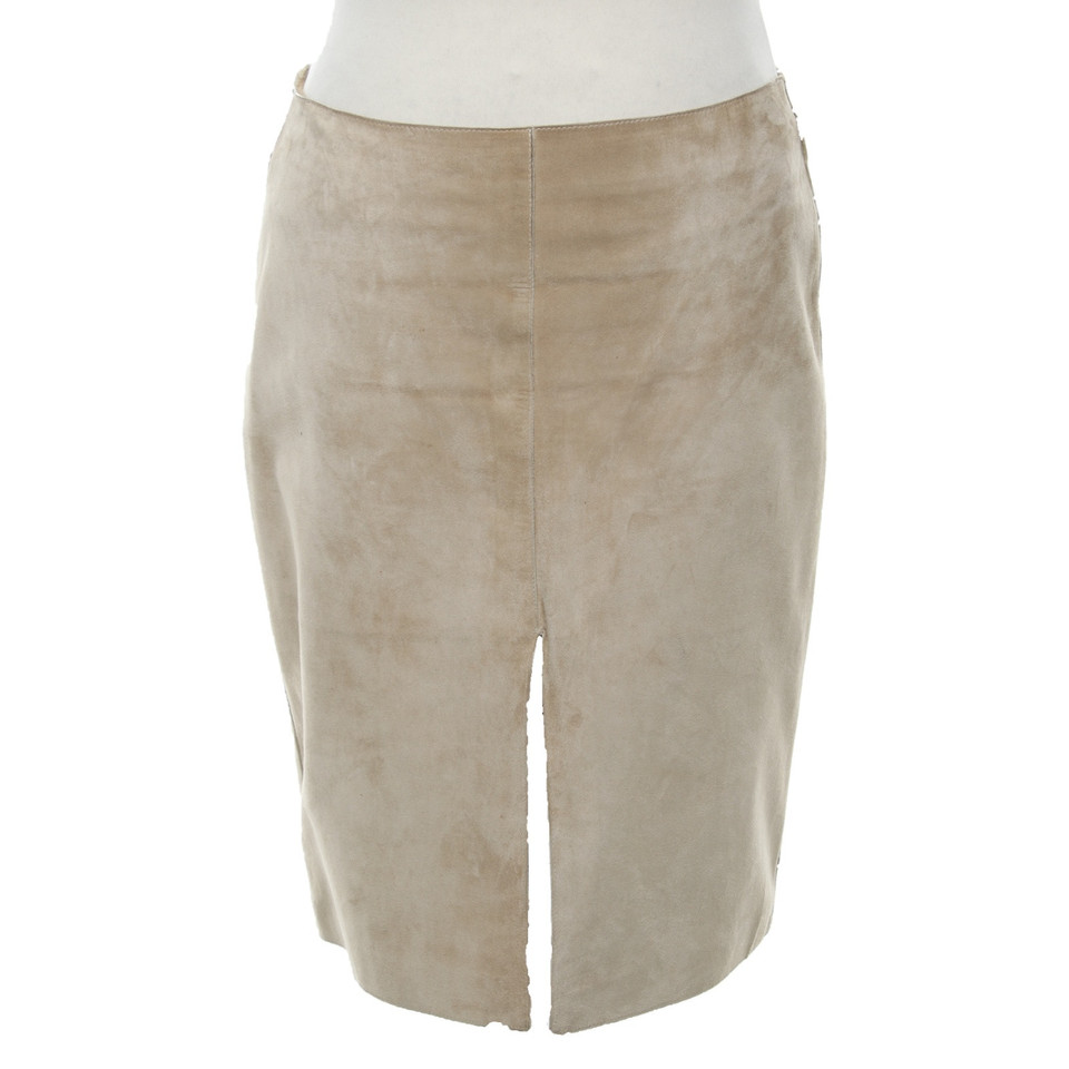 Gucci Skirt Leather in Beige