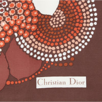 Christian Dior Sciarpa in Seta in Marrone