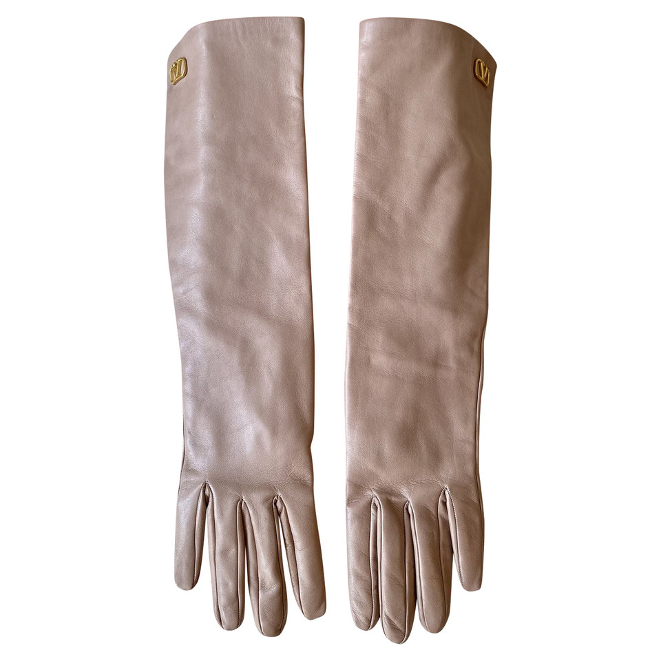 Valentino Garavani Gloves Leather in Nude