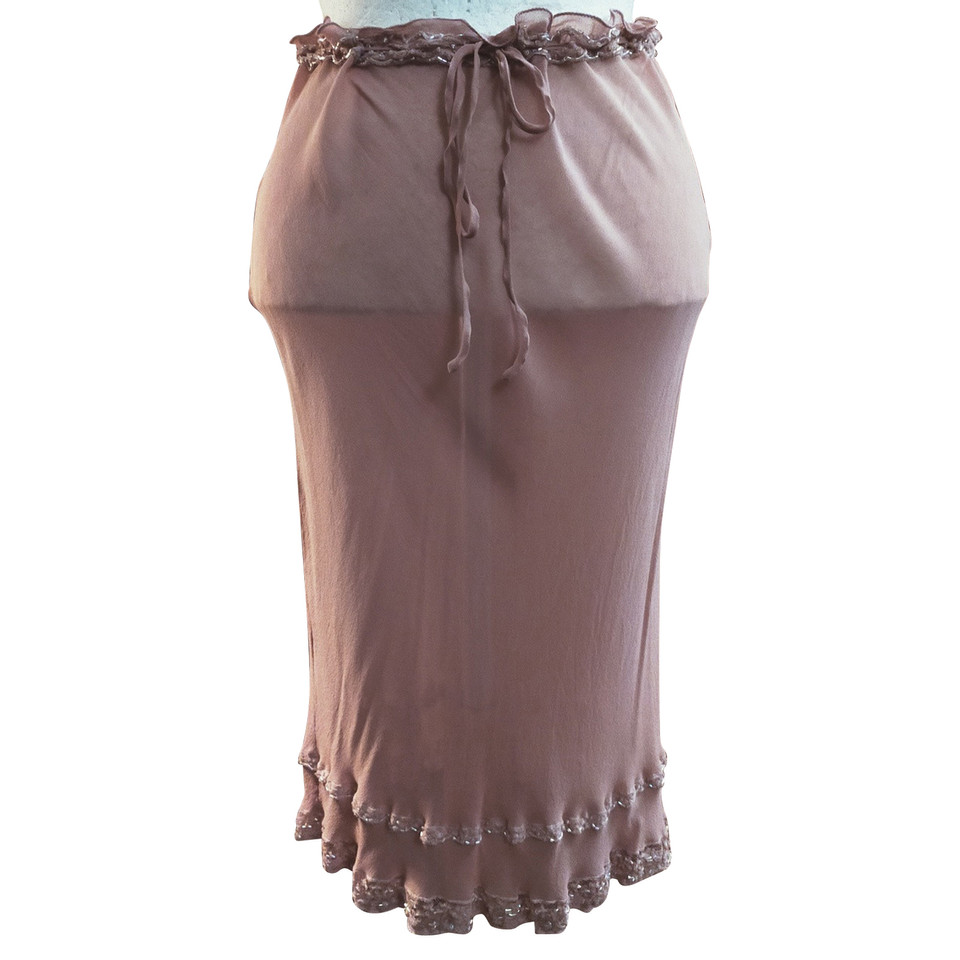 Alberta Ferretti Skirt Silk in Pink