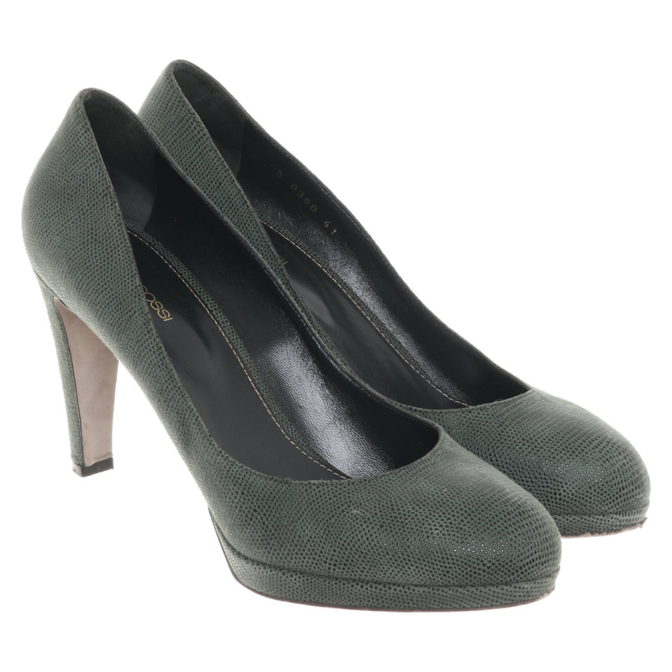 Sergio Rossi Pumps/Peeptoes Leer in Groen