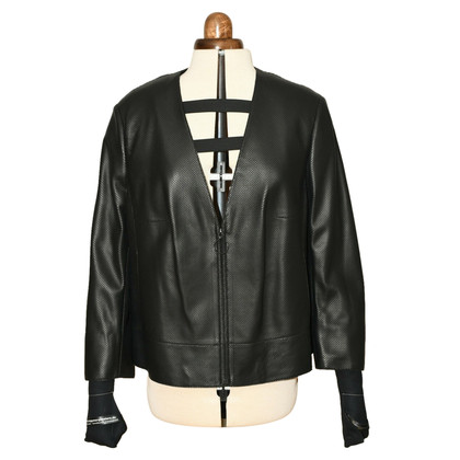 Akris Punto Jacket/Coat Leather in Black