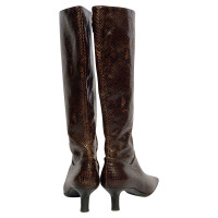 Pollini Snake effect boots